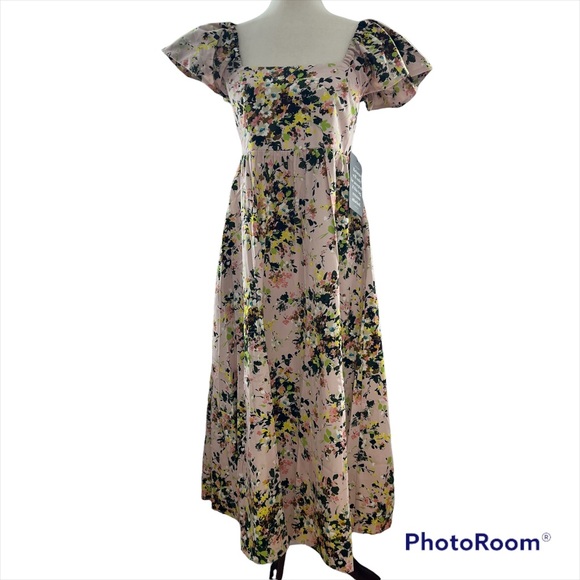 Tuckernuck Cecily Dress in Blush Meadow floral midi dress NWT - Picture 4 of 14